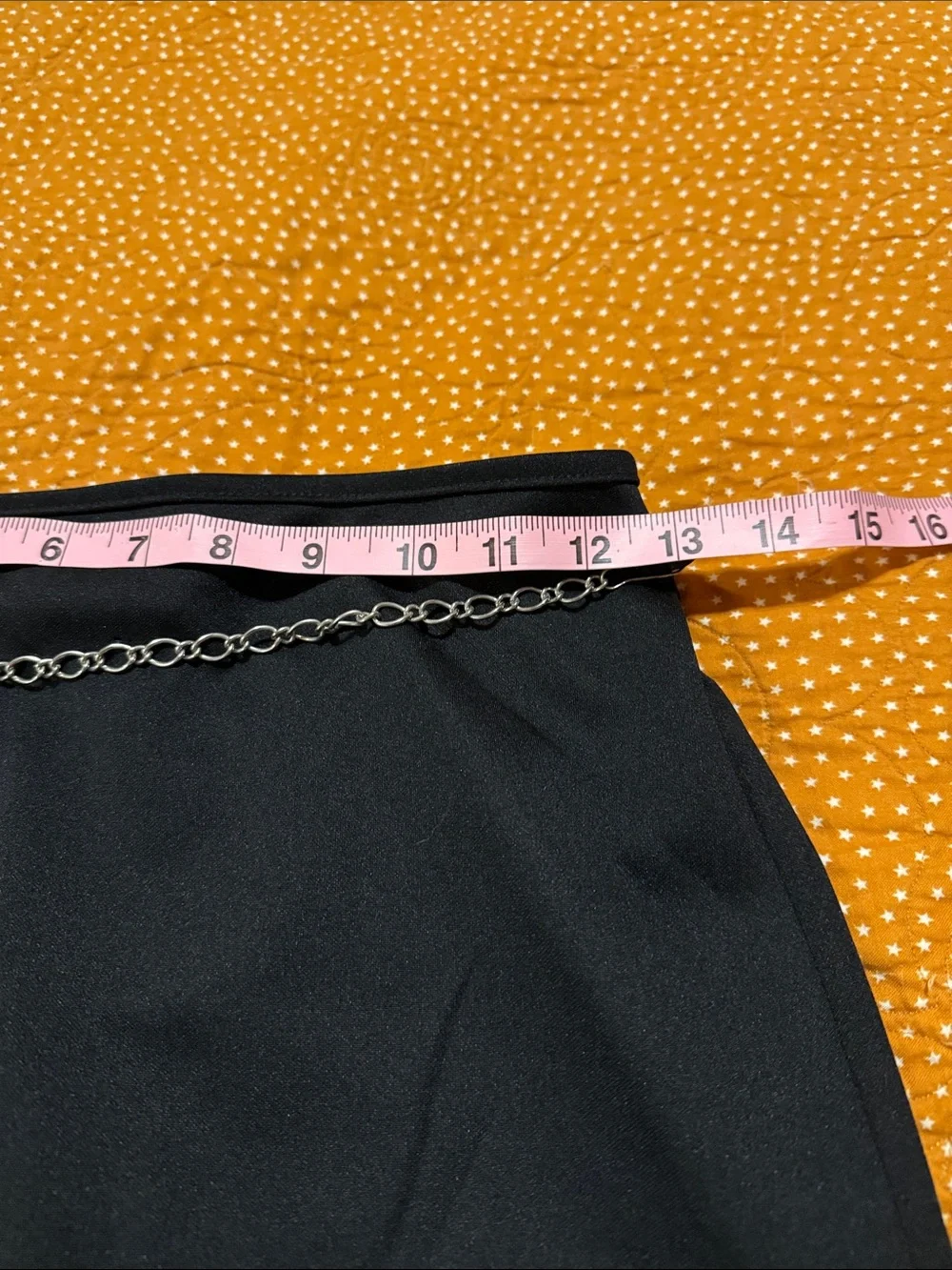 Vintage Y2K Amy Byer Black Maxi Skirt with Side Slit and Chain Detail